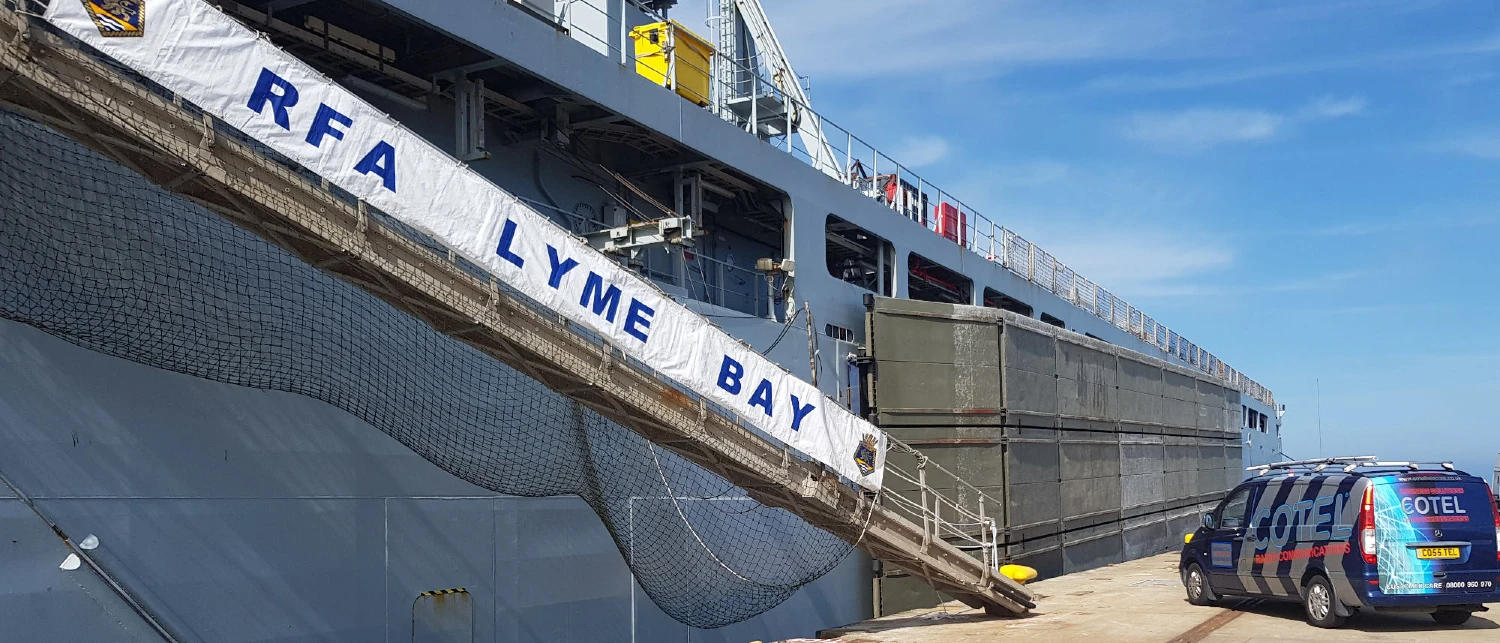 RFA Lyme Bay docked